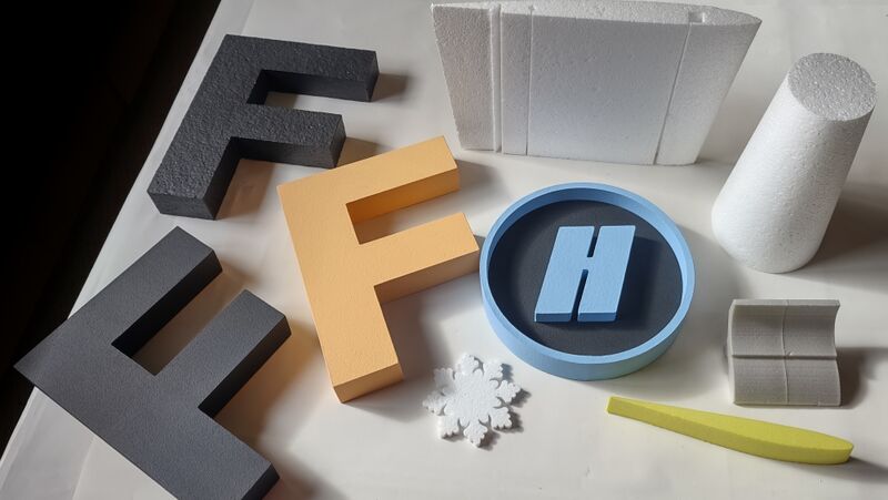 Объёмные буквы и фигуры из пенопласта и экструдированного пенополистирола