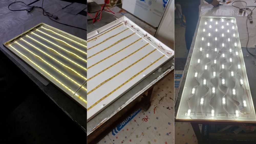 Ремонт наружного лайтбокса с модернизацией LED-подсветки