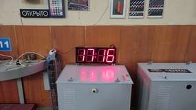 цифровые фасадные светодиодные часы