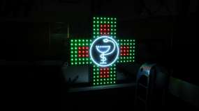 двоколірний світлодіодний двосторонній аптечний хрест