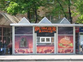 об'ємні букви "Burger Kings" з внутрішнім підсвічуванням кластерами